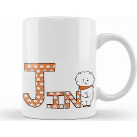 Baskı Dükkanı KB8324 Bts Meets Bt21 Jın Porselen Kupa Bardak