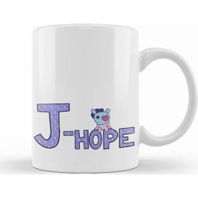 Baskı Dükkanı KB8326 Bts Meets Bt21 J Hope Porselen Kupa Bardak