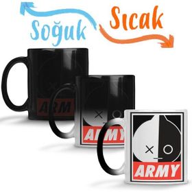 Baskı Dükkanı KB8327 Bts Meets Bt21 Army Porselen Kupa Bardak
