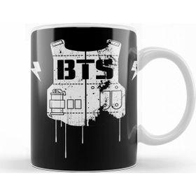 Baskı Dükkanı KB8330 Bts Logo Porselen Kupa Bardak