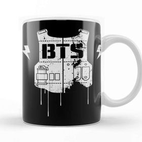 Baskı Dükkanı KB8330 Bts Logo Porselen Kupa Bardak
