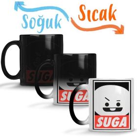 Baskı Dükkanı KB8383 Bt21 Suga Bts Porselen Kupa Bardak