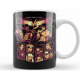 Baskı Dükkanı KB8415 Fighting Games Ultimate Fighters Porselen Kupa Bardak