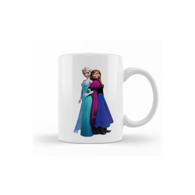 Baskı Dükkanı KB8431 Elsa Kristoff Rapunzel Anna Frozen Porselen Kupa Bardak