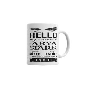Baskı Dükkanı KB844 My Name Is Arya Stark Porselen Kupa Bardak
