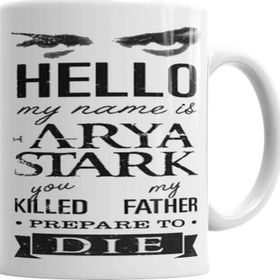Baskı Dükkanı KB844 My Name Is Arya Stark Porselen Kupa Bardak