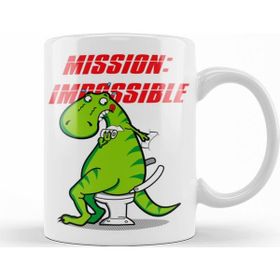 Baskı Dükkanı KB8448 Dinosaur Dinazor Mission Impossible Porselen Kupa Bardak