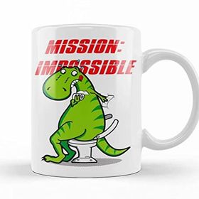 Baskı Dükkanı KB8448 Dinosaur Dinazor Mission Impossible Porselen Kupa Bardak