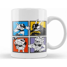 Baskı Dükkanı KB8455 Cuphead Characters Porselen Kupa Bardak