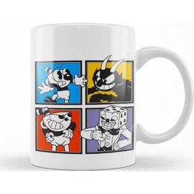 Baskı Dükkanı KB8455 Cuphead Characters Porselen Kupa Bardak