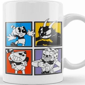 Baskı Dükkanı KB8455 Cuphead Characters Porselen Kupa Bardak
