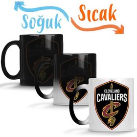 Baskı Dükkanı KB8478 Cleveland Cavaliers Logo Porselen Kupa Bardak