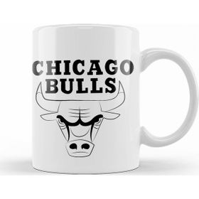 Baskı Dükkanı KB8496 Chicago Bulls Logo Porselen Kupa Bardak