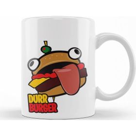 Baskı Dükkanı KB8599 Fortnite Burger Porselen Kupa Bardak