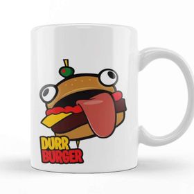 Baskı Dükkanı KB8599 Fortnite Burger Porselen Kupa Bardak