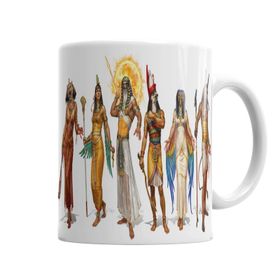 Baskı Dükkanı KB864 Mısır Mitolojisi Ra Anubis Porselen Kupa Bardak