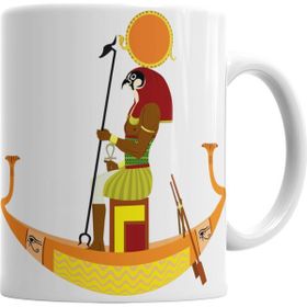 Baskı Dükkanı KB864 Mısır Mitolojisi Ra Anubis Porselen Kupa Bardak