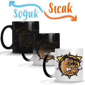 Baskı Dükkanı KB8683 Georgia Bulldogs Pug Porselen Kupa Bardak