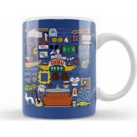Baskı Dükkanı KB8694 Friends Collage Porselen Kupa Bardak