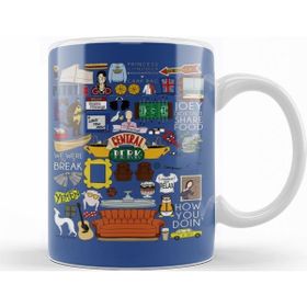 Baskı Dükkanı KB8694 Friends Collage Porselen Kupa Bardak