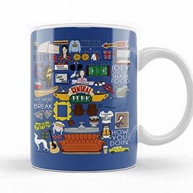 Baskı Dükkanı KB8694 Friends Collage Porselen Kupa Bardak