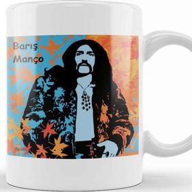 Baskı Dükkanı KB8743 Barış Manço 2 Porselen Kupa Bardak