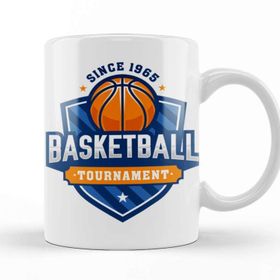 Baskı Dükkanı KB8746 Basketball Tournament Porselen Kupa Bardak