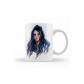 Baskı Dükkanı KB8788 Billie Eilish1 Porselen Kupa Bardak