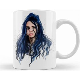 Baskı Dükkanı KB8788 Billie Eilish1 Porselen Kupa Bardak