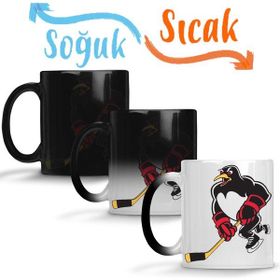 Baskı Dükkanı KB8791 Black Pittsburgh Penguins Porselen Kupa Bardak