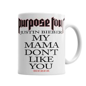 Baskı Dükkanı KB901 Purpose World Tour Justin Bieber Porselen Kupa Bardak