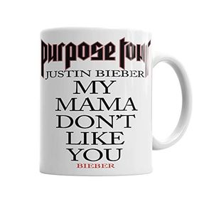 Baskı Dükkanı KB901 Purpose World Tour Justin Bieber Porselen Kupa Bardak