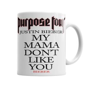 Baskı Dükkanı KB901 Purpose World Tour Justin Bieber Porselen Kupa Bardak