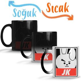 Baskı Dükkanı KB9102 Bt21 Jk Bts Porselen Kupa Bardak