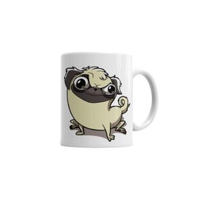 Baskı Dükkanı KB911 Pug Köpek Dog Pet Sevimli Cute Cartoon Animation Kupa Bardak