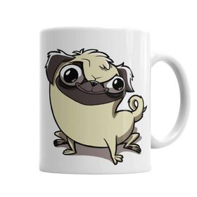 Baskı Dükkanı KB911 Pug Köpek Dog Pet Sevimli Cute Cartoon Animation Kupa Bardak