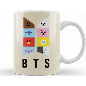 Baskı Dükkanı KB9120 Bts Bt21 Karakterleri Porselen Kupa Bardak