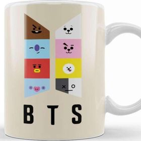 Baskı Dükkanı KB9120 Bts Bt21 Karakterleri Porselen Kupa Bardak