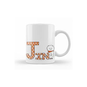 Baskı Dükkanı KB9168 Bts Meets Bt21 Jın Porselen Kupa Bardak