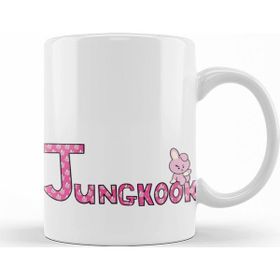 Baskı Dükkanı KB9169 Bts Meets Bt21 Jıngkook Porselen Kupa Bardak