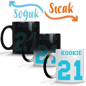 Baskı Dükkanı KB9169 Bts Meets Bt21 Jıngkook Porselen Kupa Bardak