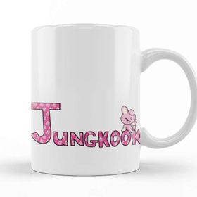 Baskı Dükkanı KB9169 Bts Meets Bt21 Jıngkook Porselen Kupa Bardak