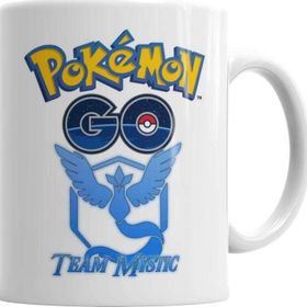 Baskı Dükkanı KB918 Pokemon Go Team Mystic Porselen Kupa Bardak