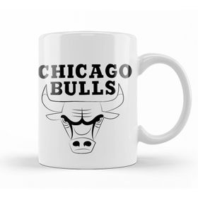 Baskı Dükkanı KB9196 Chicago Bulls Logo Porselen Kupa Bardak