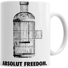 Baskı Dükkanı KB92 Absol Ut Freedom Porselen Kupa Bardak