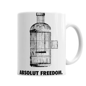 Baskı Dükkanı KB92 Absol Ut Freedom Porselen Kupa Bardak