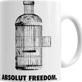 Baskı Dükkanı KB92 Absol Ut Freedom Porselen Kupa Bardak