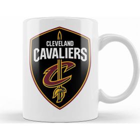 Baskı Dükkanı KB9215 Cleveland Cavaliers Logo Porselen Kupa Bardak
