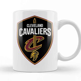 Baskı Dükkanı KB9215 Cleveland Cavaliers Logo Porselen Kupa Bardak