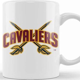 Baskı Dükkanı KB9215 Cleveland Cavaliers Logo Porselen Kupa Bardak